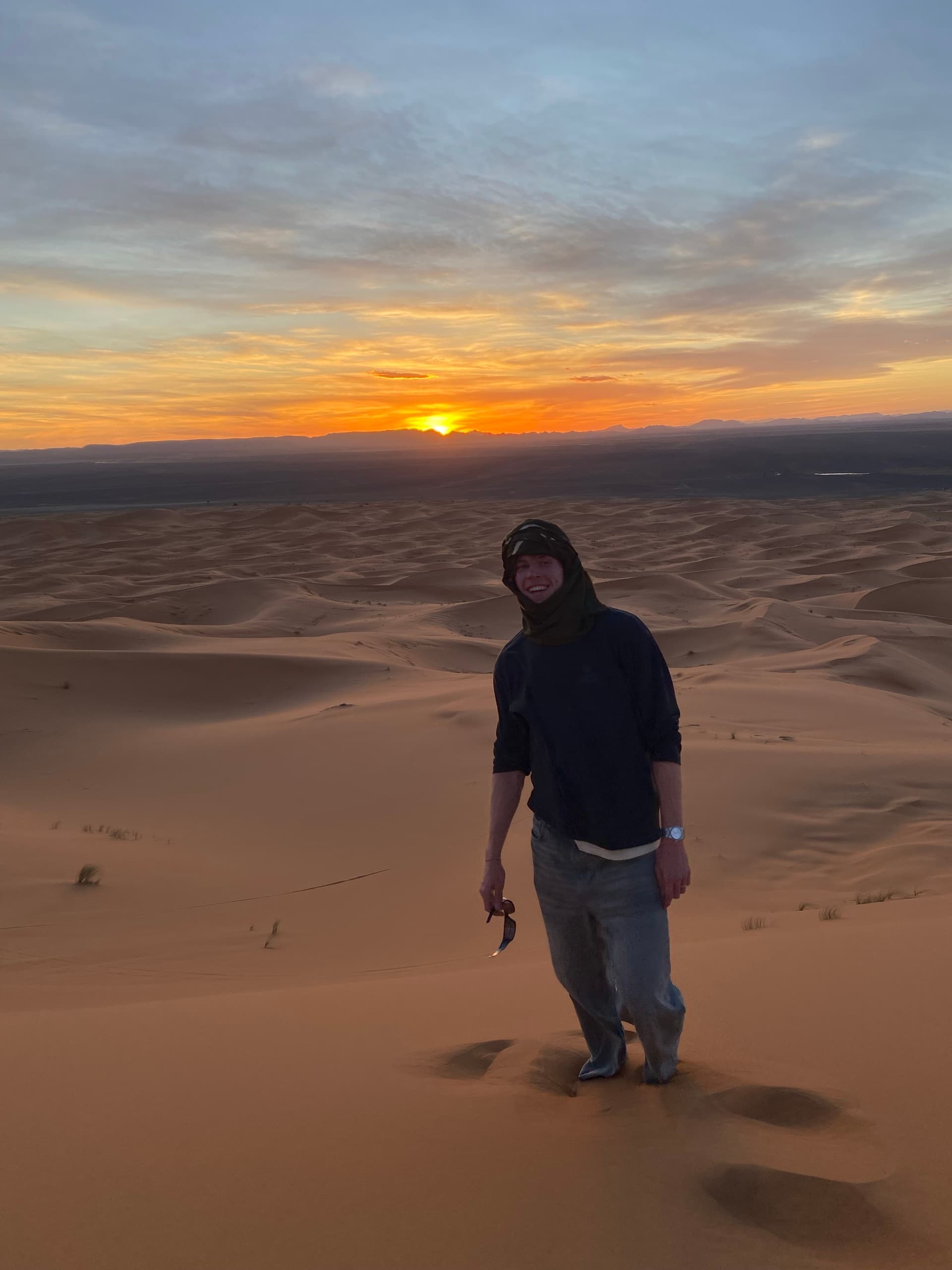 Florian Burkhardt in a desert landscape